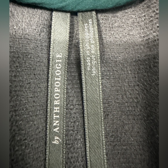 by Anthropologie Faux Leather Tiered Mini Skirt – Deep Sage Green, Size Small - Picture 3 of 5